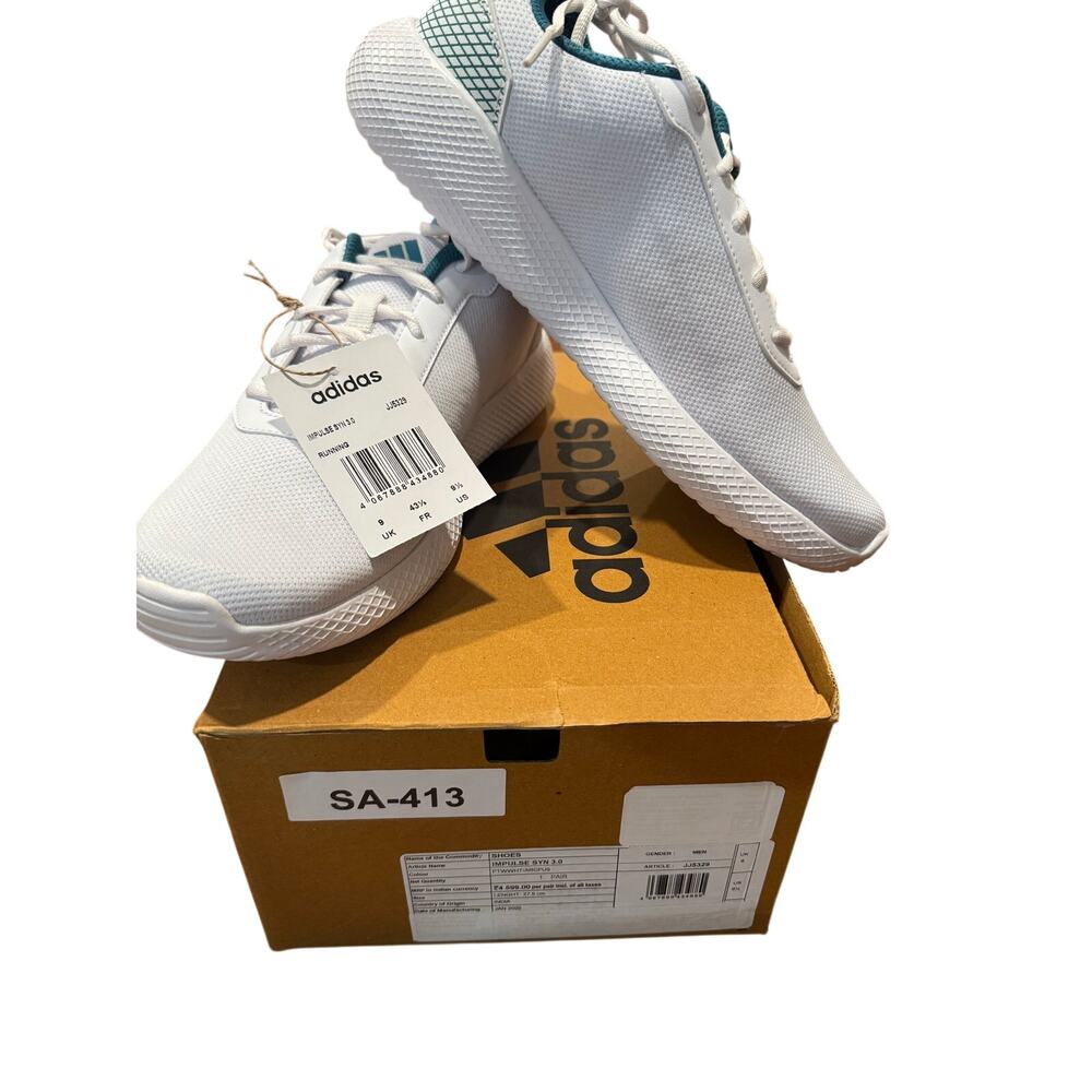 Adidas Impulse SYN 3.0 Running Shoes White Teal Men’s 9.5 NWT New in Box